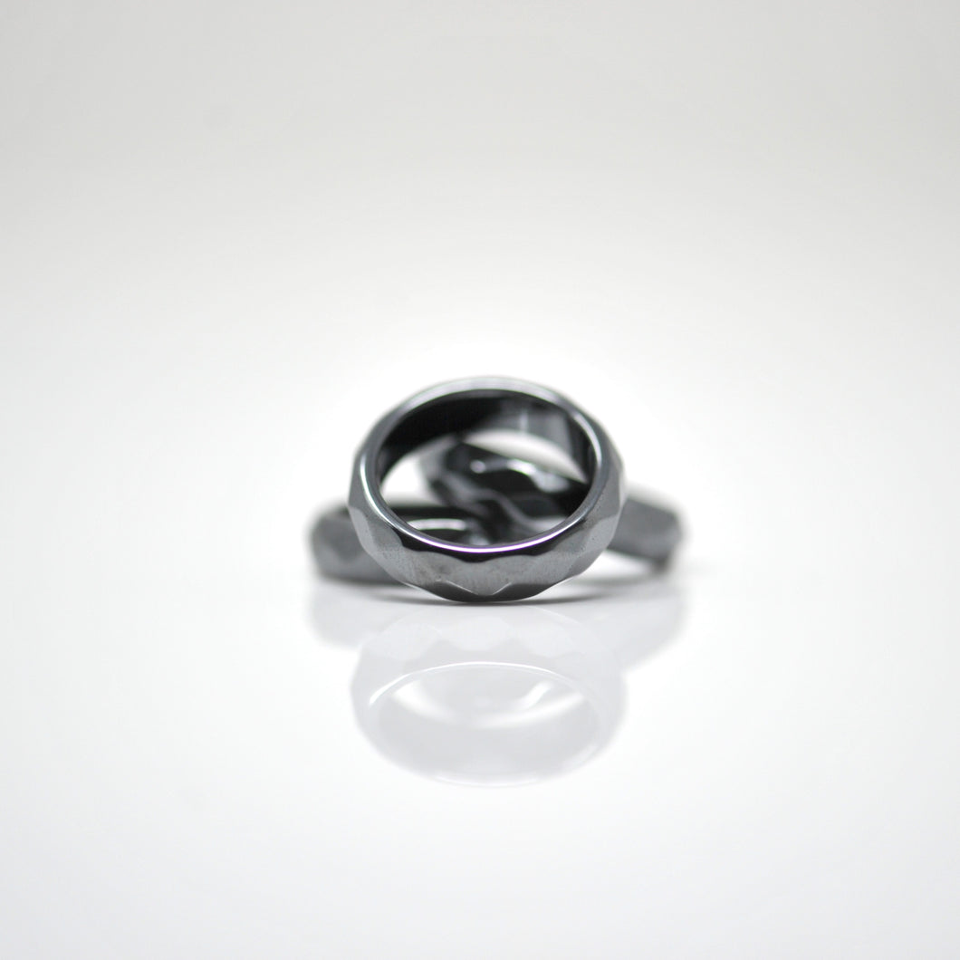 Hematite Faceted Ring